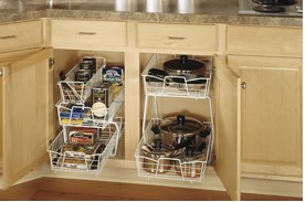 Under the countertops storage solution