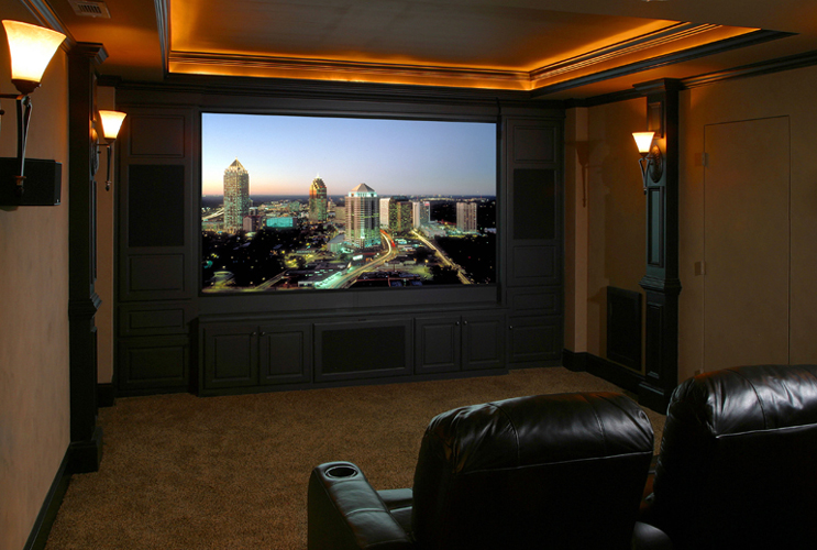 New Jersey Basement Media Room