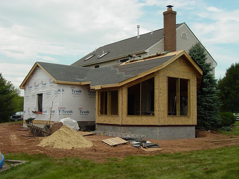 Home addition under construction in Morris County NJ — KraftMaster Renovations