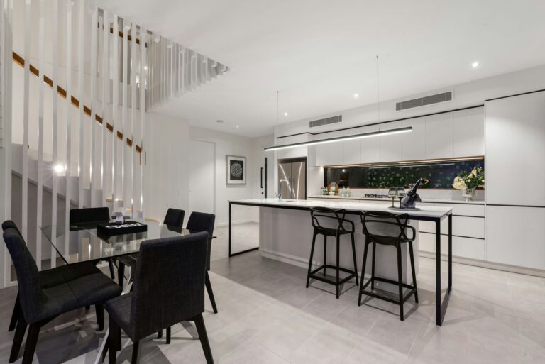 open floor plan living room kitchen