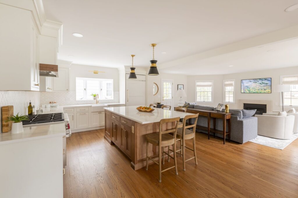 Kitchen Remodeling - Layout Reconfiguration & Open-Concept Kitchens. Spacious open kitchen flowing into living room.