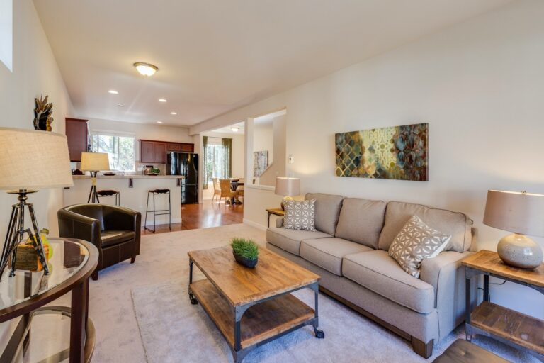 Whole-house renovation in NJ with updated living room, kitchen, and open floor plan design