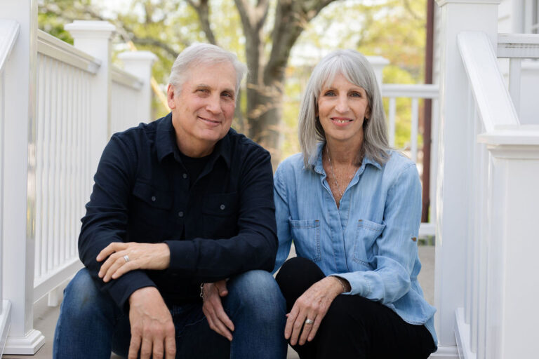 Bob and Julie sitting outside - Kraftmaster Renovations - Our story.