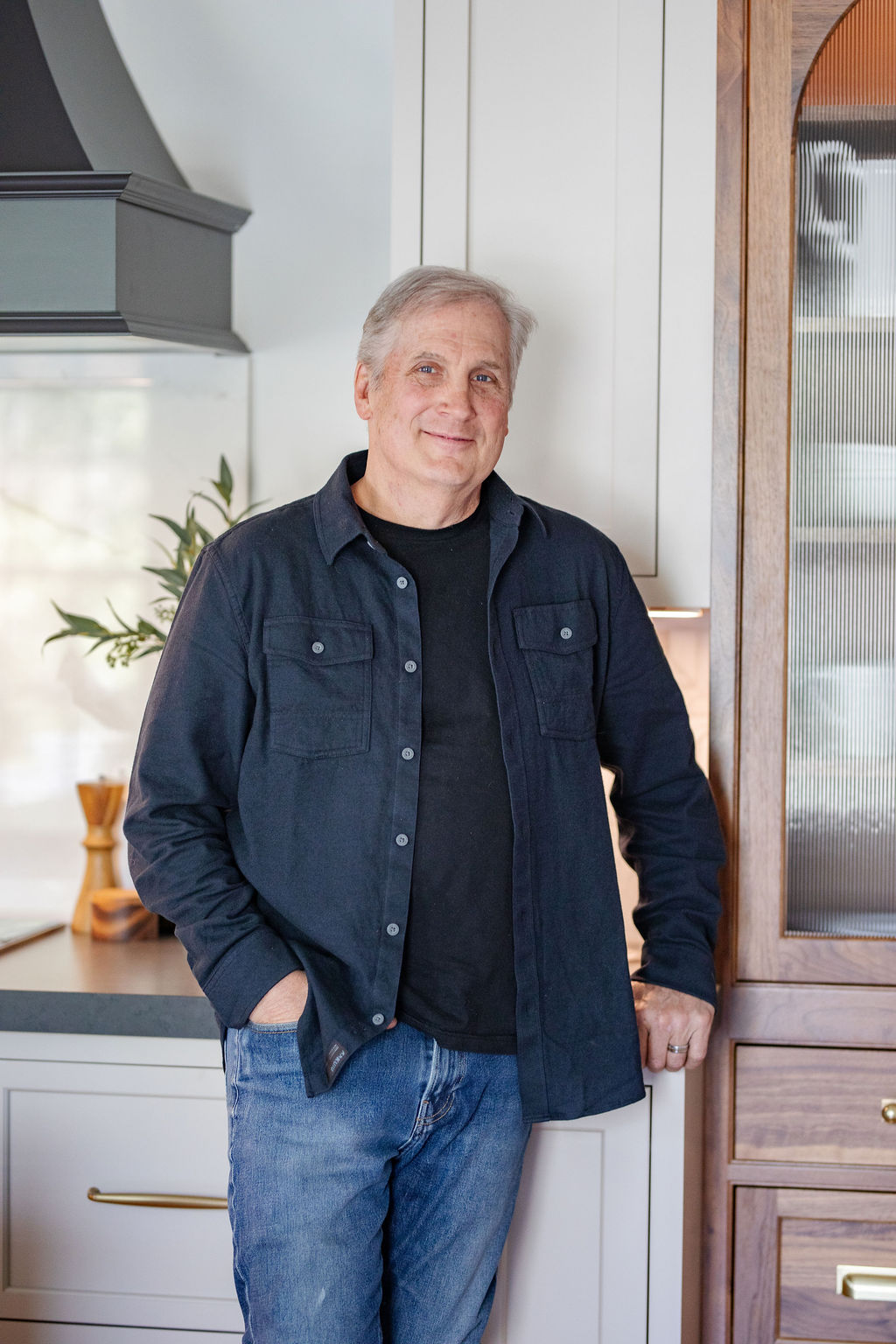 Bob Gockeler, founder and president of KraftMaster Renovations, standing in a kitchen