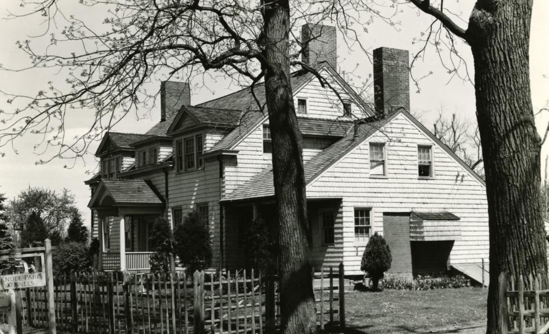 Historic black and white photo of the Price-Baldwin House in Chatham, NJ, showing colonial architecture and original wood siding.