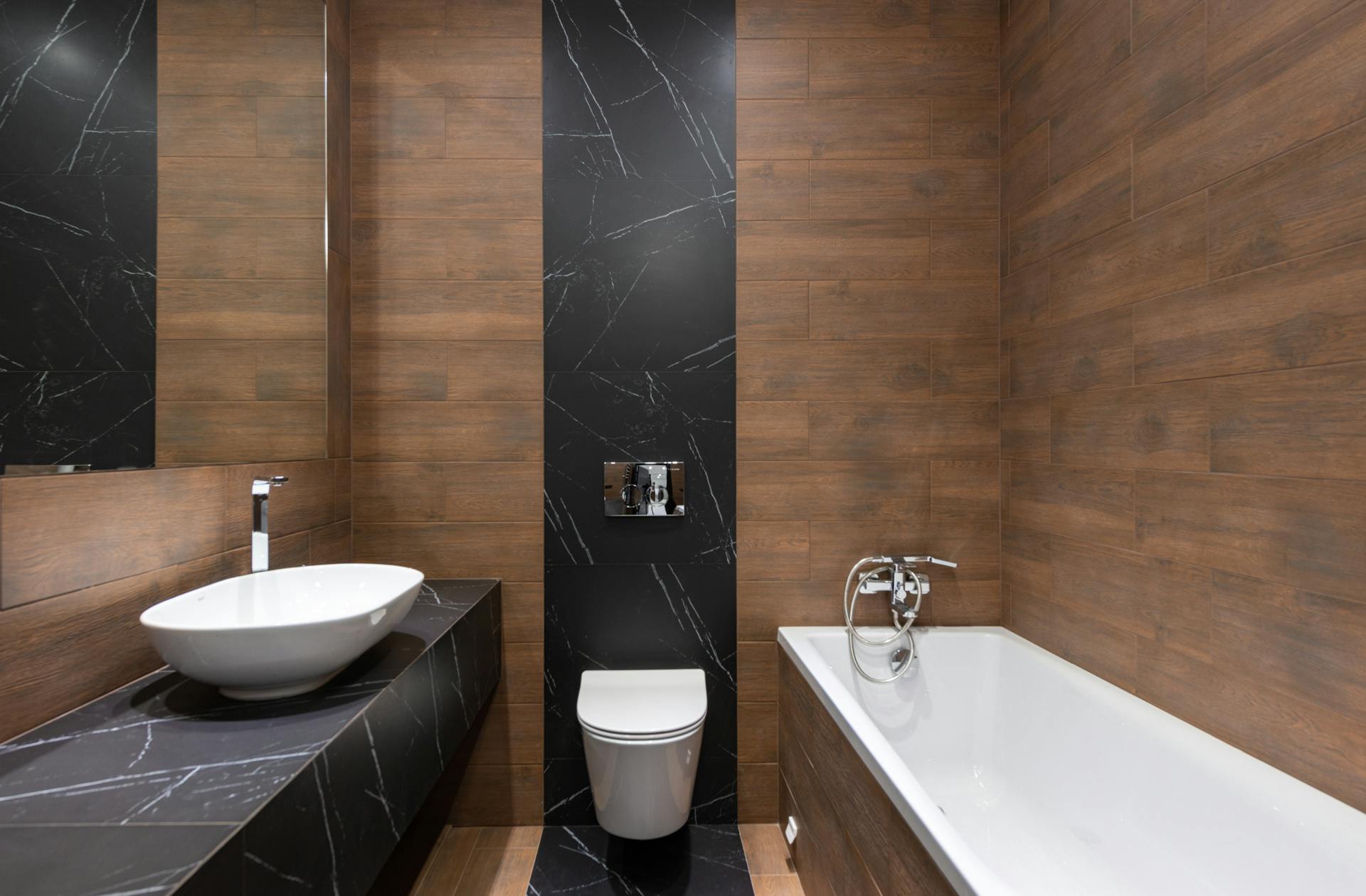 Minimalist vanity with integrated storage drawers and sleek design for clutter-free space