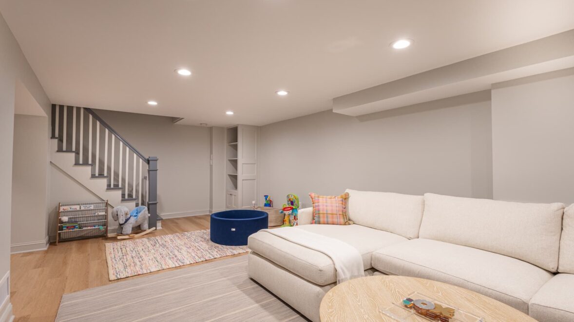 Basement Finishing and Remodeling #010Home Gym, Built ins, Staircase, Wet Bar, Lounge Area Chatham, NJ 02