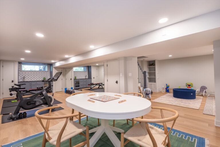 Basement Finishing and Remodeling #010Home Gym, Built ins, Staircase, Wet Bar, Lounge Area Chatham, NJ 05