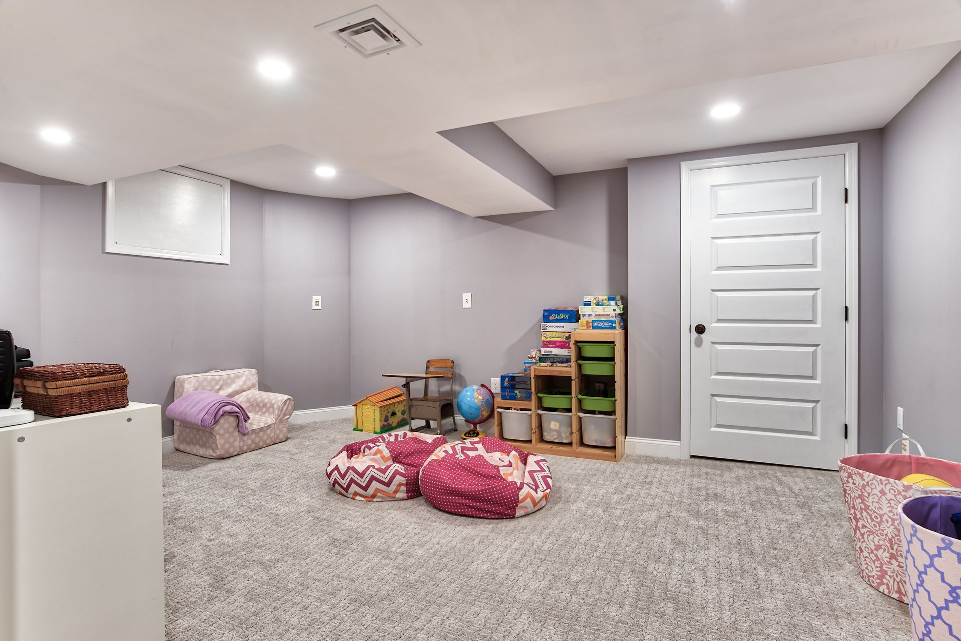 Leonia NJ Basement Renovation - Kids Room - Kraftmaster Renovations