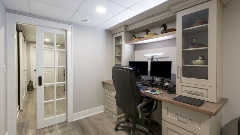 Multi-Purpose Basement Remodel with Style in Morris Plains NJ – Home Office