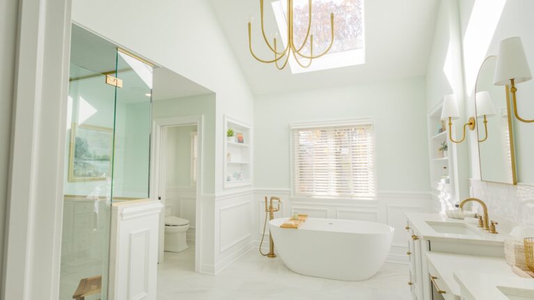 Timeless Vaulted Primary Bathroom Renovation | Madison, NJ