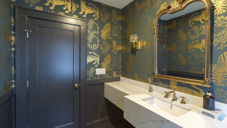Luxurious Powder Room Addition in Millburn, NJ