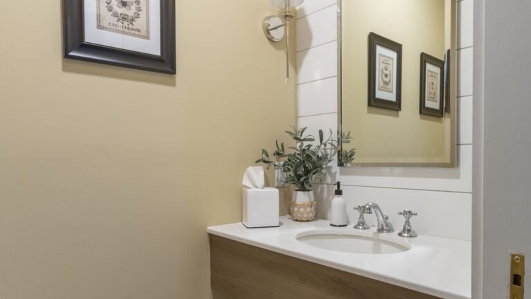 Elegant Powder Room Addition in Morris Plains, NJ