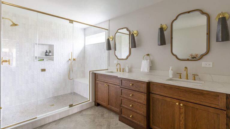 Warm Oak Master Bath, New Providence, NJ