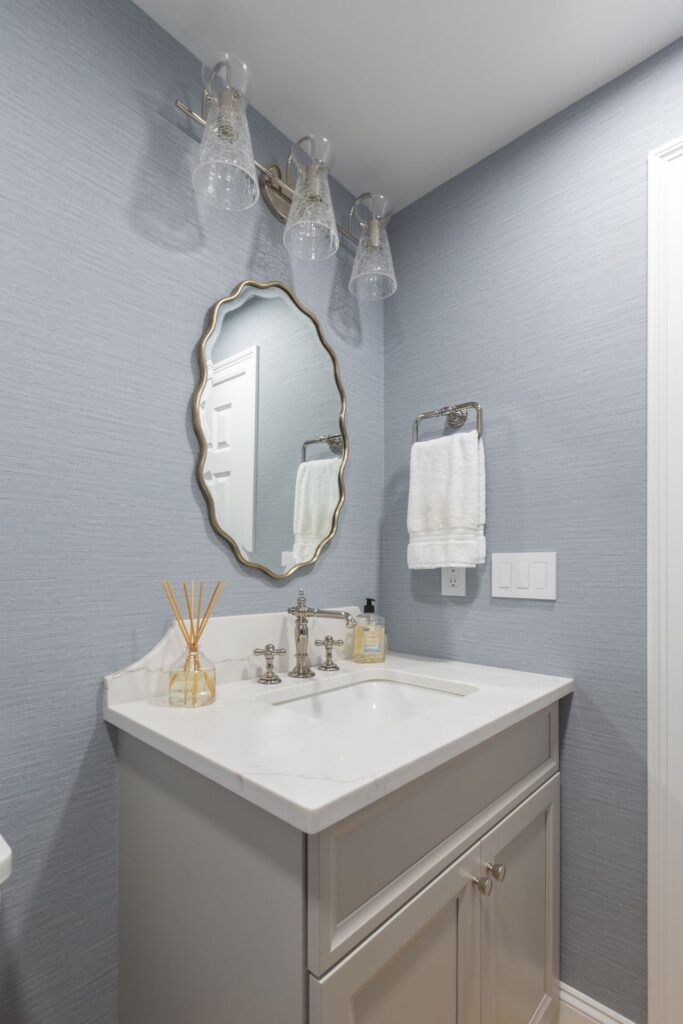 Elegant Powder Room Update in Chatham Township, NJ