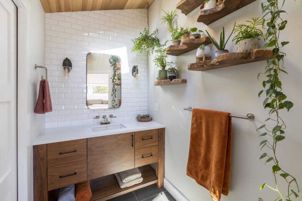 Zen-Inspired Attic Bathroom with NYC Skyline Views