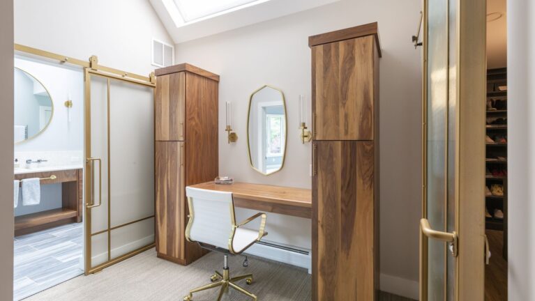 Mid-Century Modern Master Bath Retreat in Florham Park, NJ