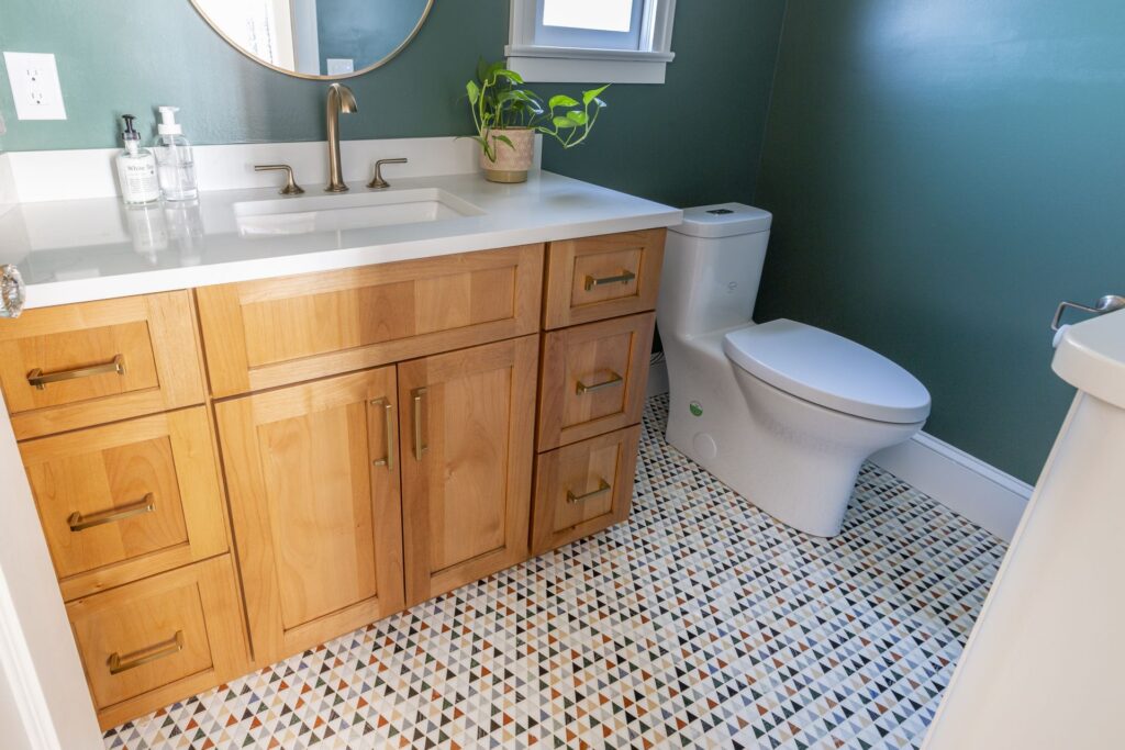 Bold and Stylish Powder Room Remodel in Maplewood, NJ