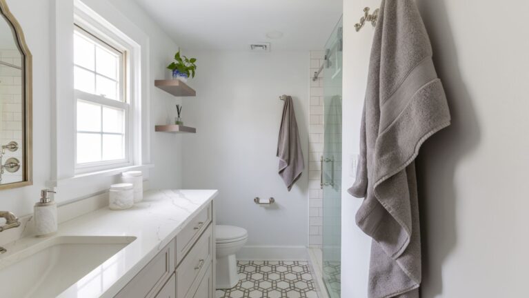 Expanded Traditional Bathroom Remodel in Millburn, NJ