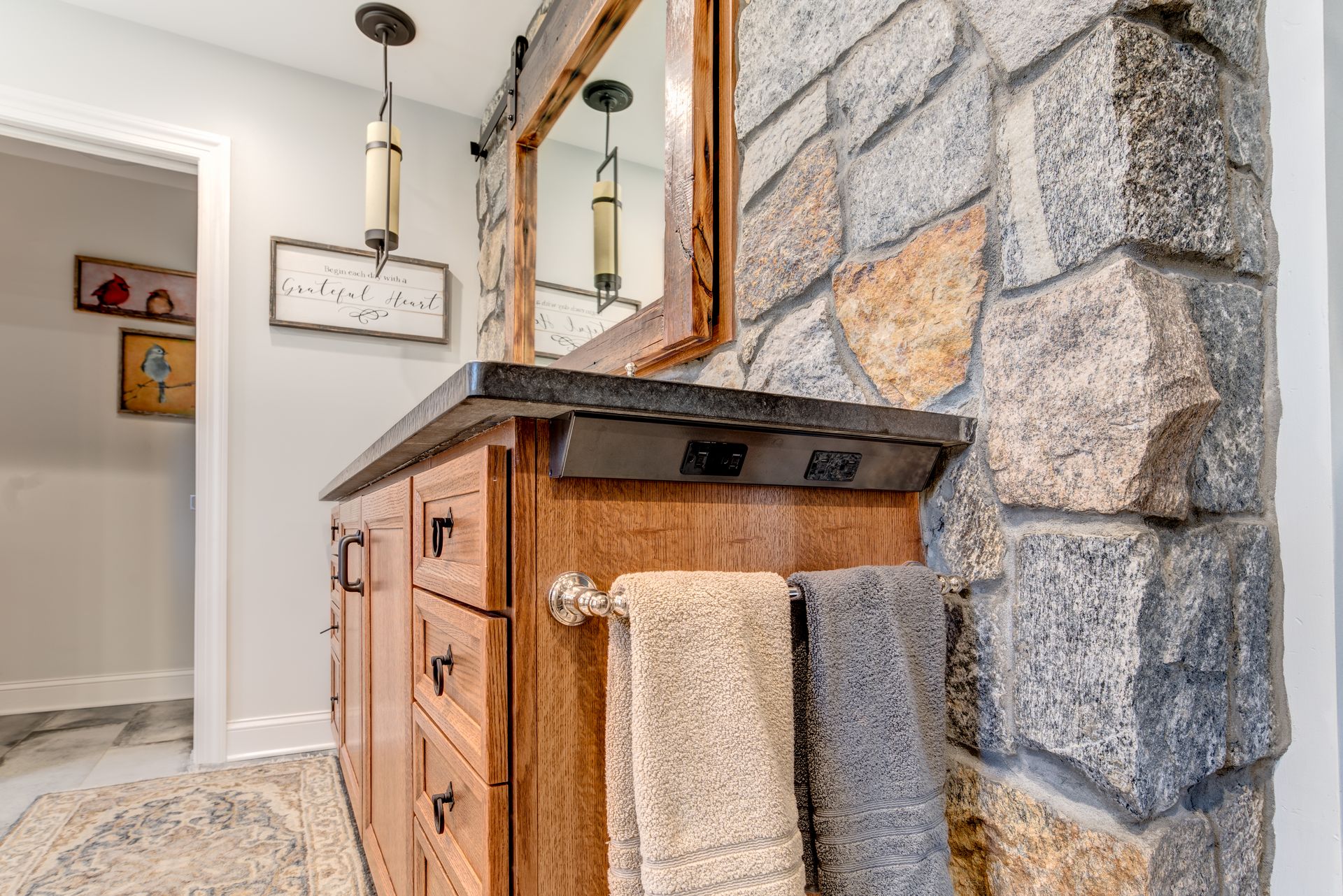 Rustic Spa Retreat with Clawfoot Tub and Custom Sauna in Boonton, NJ
