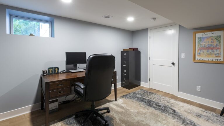 Basement Office Remodel in Basking Ridge, NJ