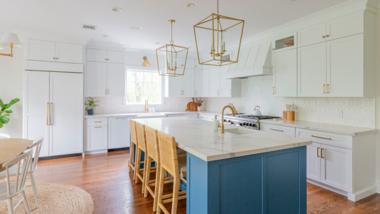 Bright and Bold Kitchen Makeover in Chatham Township, NJ