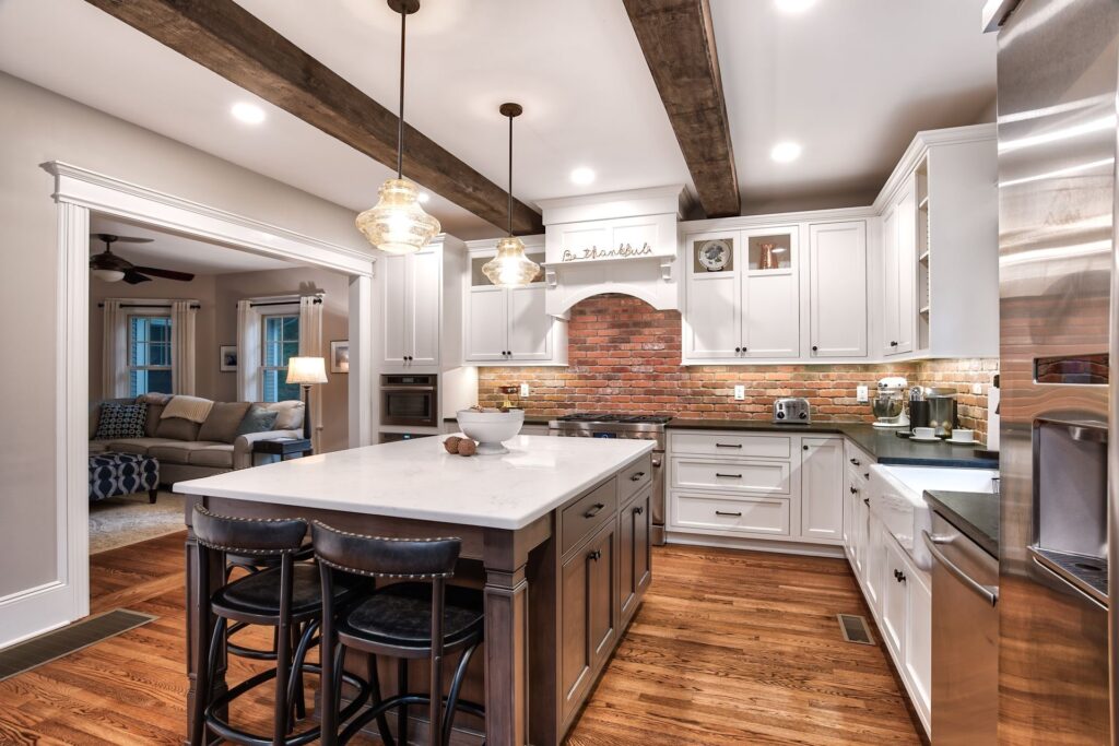 Kitchen Remodel with Rustic Charm and Functional Design in Leonia, NJ