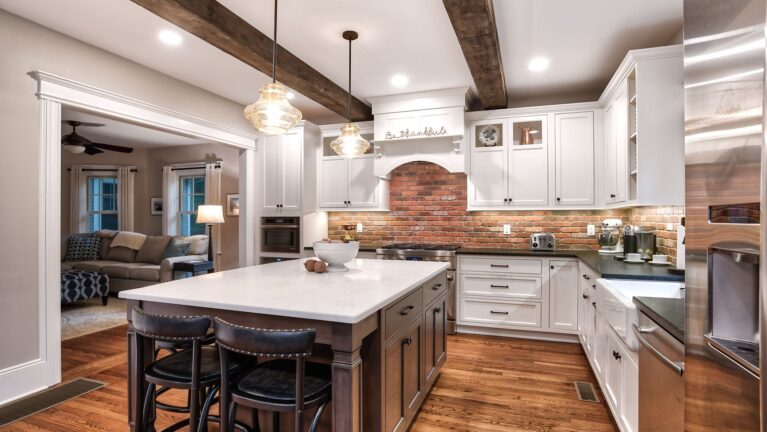 Kitchen Remodel with Rustic Charm and Functional Design in Leonia, NJ